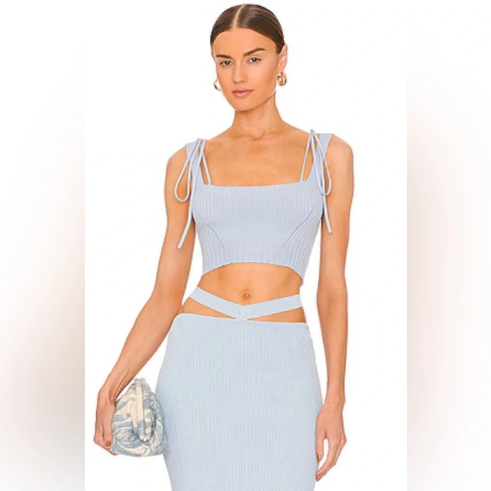 Anna October Baby Blue Viola Skirt & Top set S - Picture 1 of 4